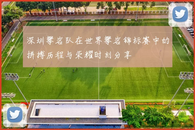 深圳攀岩队在世界攀岩锦标赛中的拼搏历程与荣耀时刻分享